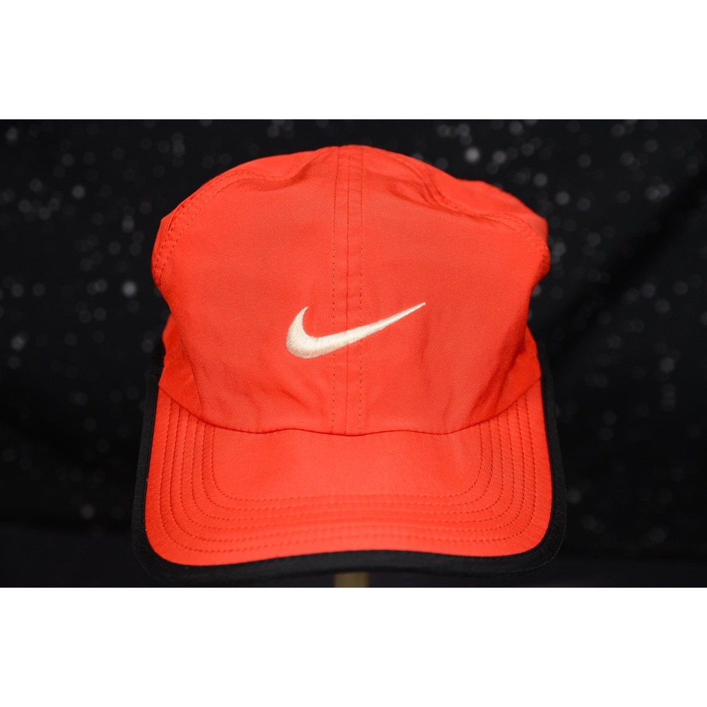 Nike Dri-FIT Featherlight Hat Cap Mens One Size Red Running Adjustable Sports